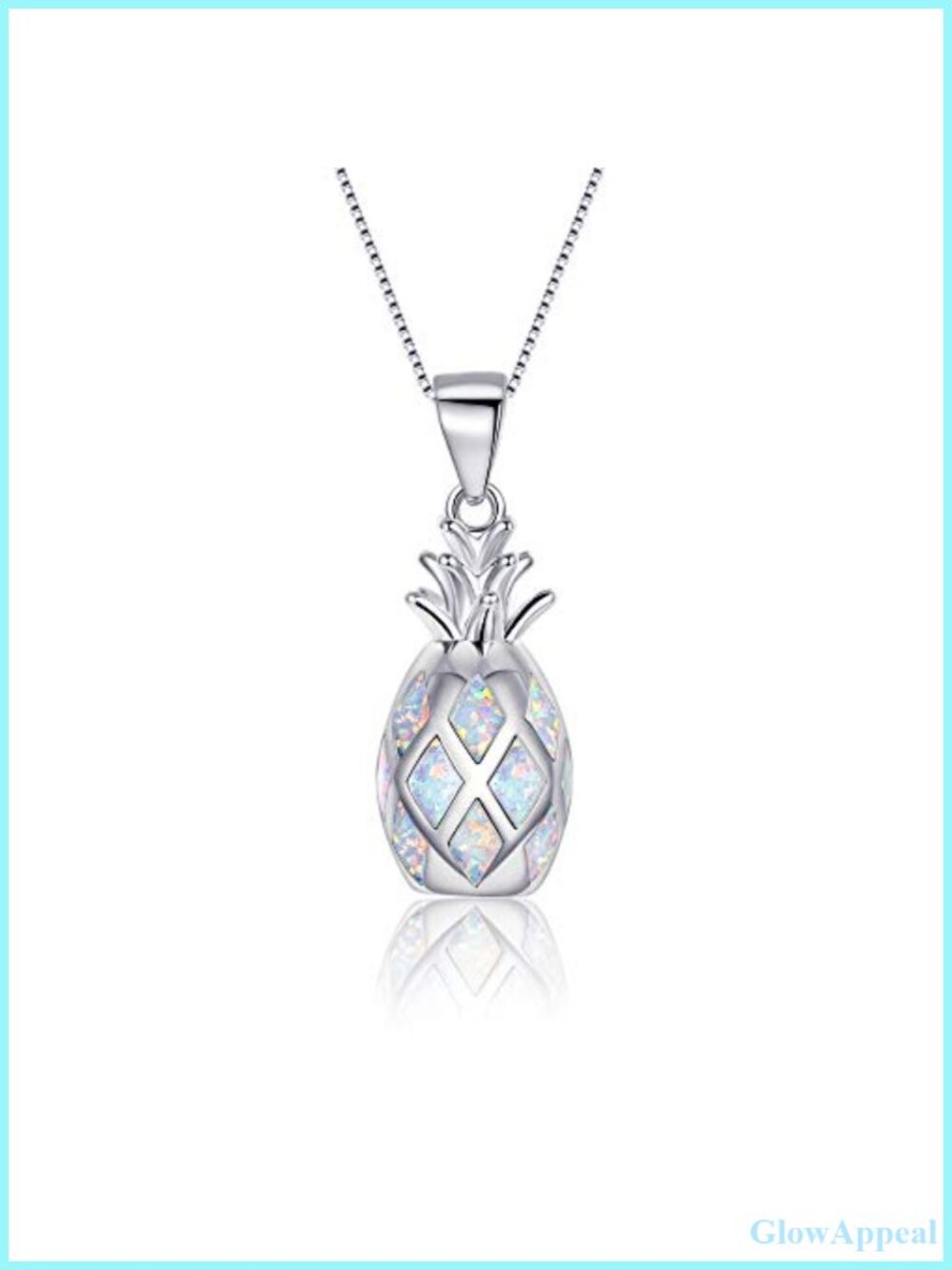 Dainty Opal Tropical Pineapple Choker Necklace Cute Fruit Pendant